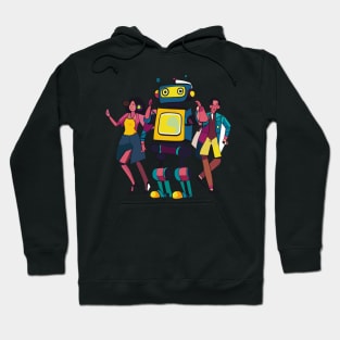 robot dancing in club art deco Hoodie